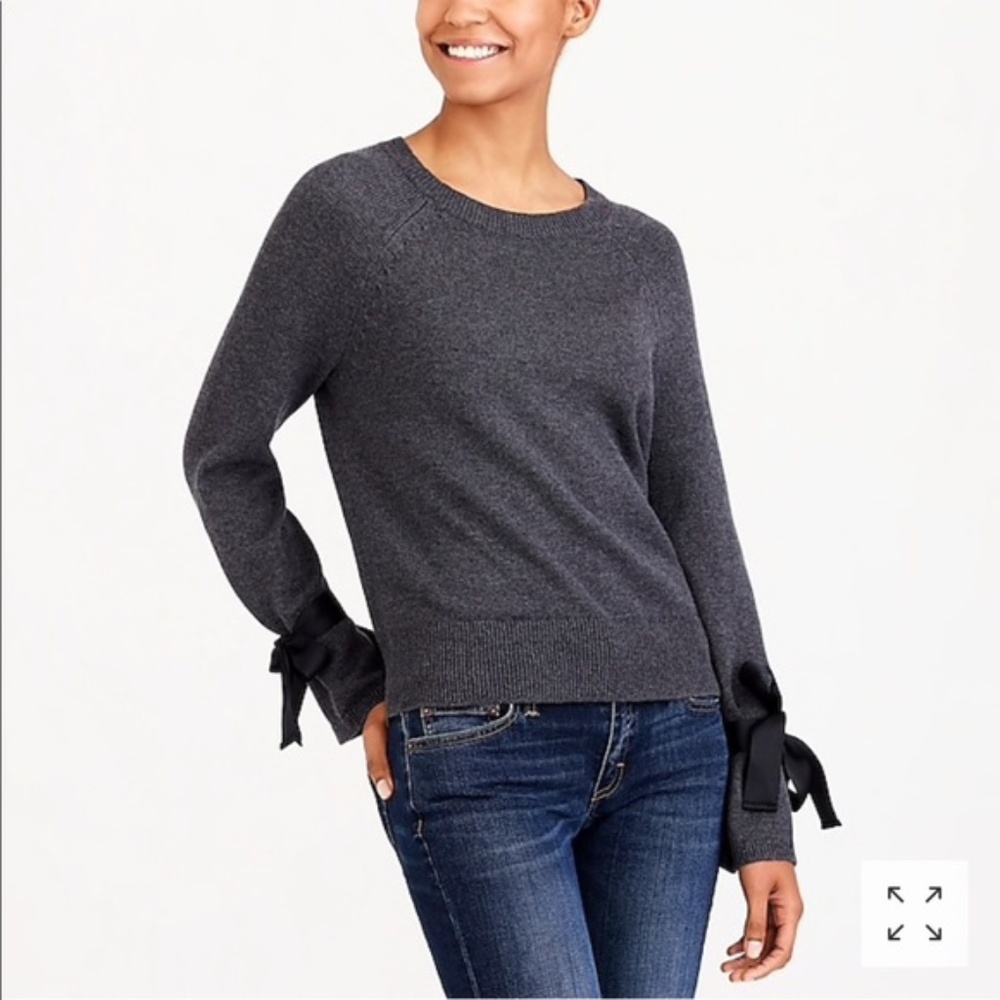 J.Crew TIE BELL-SLEEVE PULLOVER SWEATER | Small